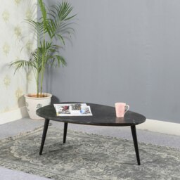 Rackhams Miel Coffee Table With Black Marble Top and Metal Legs - thumbnail 4