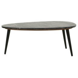 Rackhams Miel Coffee Table With Black Marble Top and Metal Legs - thumbnail 3