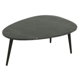 Rackhams Miel Coffee Table With Black Marble Top and Metal Legs