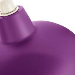 Rackhams Industrial Retro Designed Matt Purple Curved Metal Ceiling Pendant Light Shade - thumbnail 2