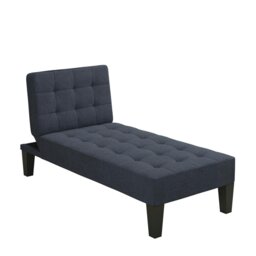 Rackhams Adalynn Chaise Lounger Blue Linen - Blue - thumbnail 1
