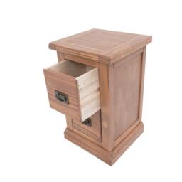 Rackhams Tirolo 2 Drawer Petite Bedside Table - Light Brown - thumbnail 4