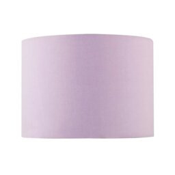 Rackhams Lilac Cotton Drum Lamp Shade with Inner White Floral Pattern Lining - thumbnail 4