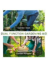 Rackhams 2 In1 Folding Garden Kneeler Foam Chair Pad Support Bench - 58L x 28W x 49Hcm - Dark Green - Steel,EVA - thumbnail 5