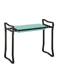 Rackhams 2 In1 Folding Garden Kneeler Foam Chair Pad Support Bench - 58L x 28W x 49Hcm - Dark Green - Steel,EVA - thumbnail 3