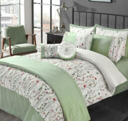Rackhams Arabella Green Duvet Cover Set - King - thumbnail 1