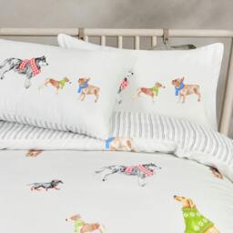Rackhams Luxury Soft Reversible Pooches in Jumpers Duvet Cover & Pillowcases - King (220cm x 230cm) - thumbnail 3
