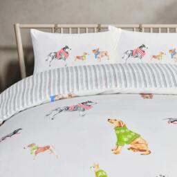Rackhams Luxury Soft Reversible Pooches in Jumpers Duvet Cover & Pillowcases - King (220cm x 230cm) - thumbnail 6