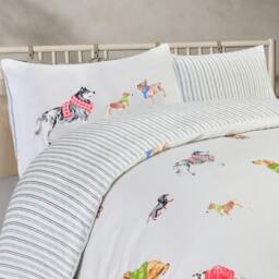 Rackhams Luxury Soft Reversible Pooches in Jumpers Duvet Cover & Pillowcases - King (220cm x 230cm) - thumbnail 5
