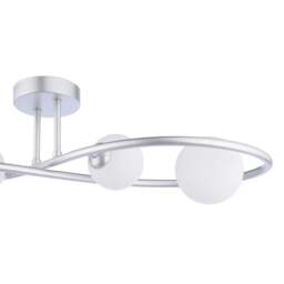 Rackhams Lena 4 Light Matte Silver Semi Flush Ceiling Light - thumbnail 5