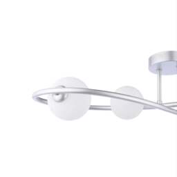 Rackhams Lena 4 Light Matte Silver Semi Flush Ceiling Light - thumbnail 6