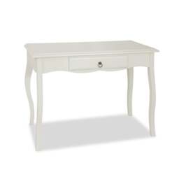 Rackhams Romance Dressing Table with Drawer. French Style Vanity Unit - Antique White, Grey tone - thumbnail 2