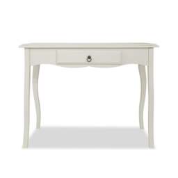 Rackhams Romance Dressing Table with Drawer. French Style Vanity Unit - Antique White, Grey tone - thumbnail 1