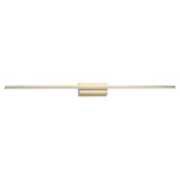 Rackhams Modern Designer Brushed Gold Metal LED Picture Wall Light Fitting - thumbnail 1