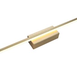 Rackhams Modern Designer Brushed Gold Metal LED Picture Wall Light Fitting - thumbnail 3
