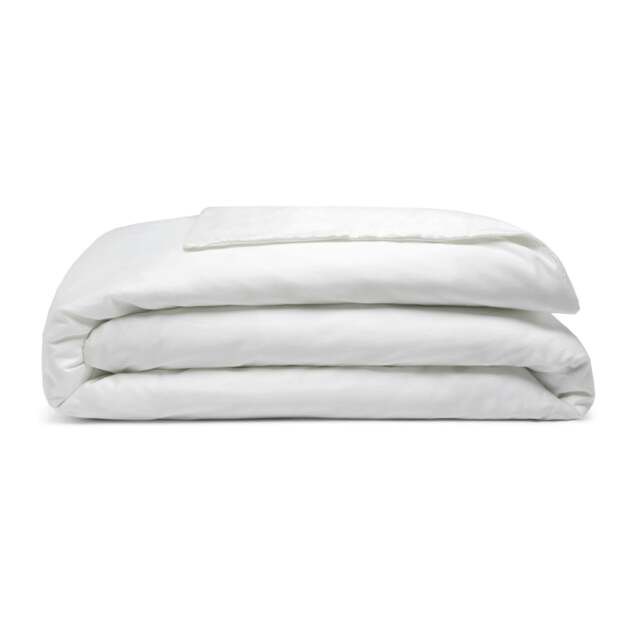 Rackhams Pima Cotton 450 Thread Count Duvet Cover - White - Double - White - 100% Cotton - image 1