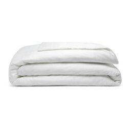 Rackhams Pima Cotton 450 Thread Count Duvet Cover - White - Double - White - 100% Cotton - thumbnail 2