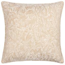 Rackhams Nature Grantley Jacquard Piped Cushion Cover - Natural - 50cm x 50cm - Natural - 100% Polyester - thumbnail 1