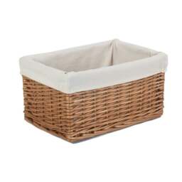 Rackhams Lined Double Steamed Storage Wicker Basket - thumbnail 5