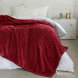 Rackhams Chunky Cord Super Soft Plush Heavy Blanket - 200cm x 240cm - Blush Pink - thumbnail 2