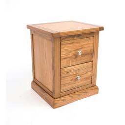 Rackhams Salerno 2 Drawer Bedside Table - Natural - thumbnail 3