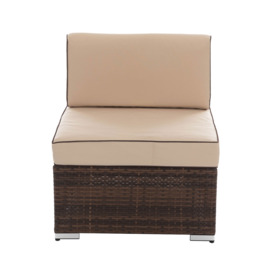 Rattan Garden Mid Section Seat in Brown - Florida - Rattan Direct