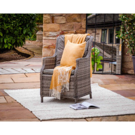 Rattan Garden Dining Chair in Grey - Riviera - Rattan Direct