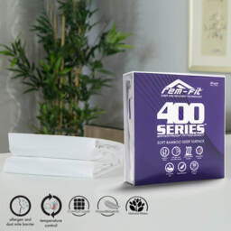 400 Bamboo Mattress Protector (-20%), UK King Size 25x150x200 cm