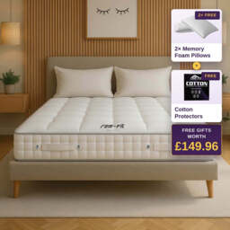 REM-Fit® Natural Lux Hybrid Mattress, UK Single 28x90x190 cm & 25.5 kg