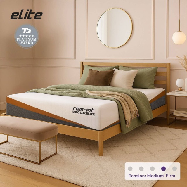 REM-Fit® 5000 Lux Elite Hybrid Mattress, EU Double 25x140x200 cm & 38.5 kg