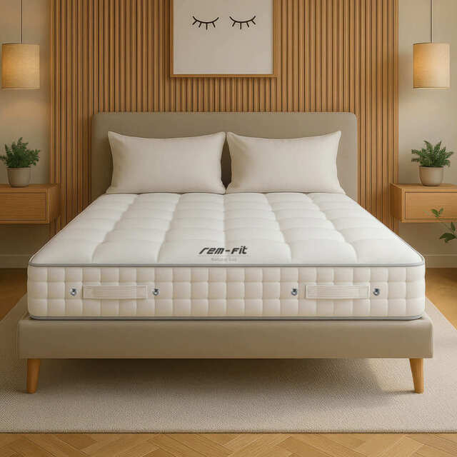 REM-Fit® Natural Lux Hybrid Mattress, EU Single 28x90x200 cm & 27.5 kg