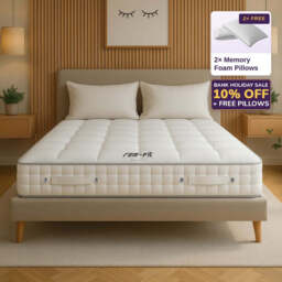 REM-Fit® Natural Lux Hybrid Mattress, EU Single 28x90x200 cm & 27.5 kg
