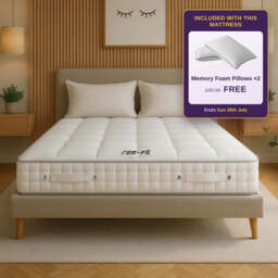 REM-Fit® Natural Lux Hybrid Mattress, EU Single 28x90x200 cm & 27.5 kg