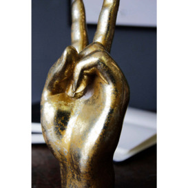 Gold Peace Hand Ornament - thumbnail 2