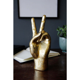 Gold Peace Hand Ornament - thumbnail 3