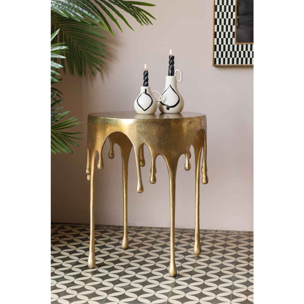 Gold Drip Side Table - image 1