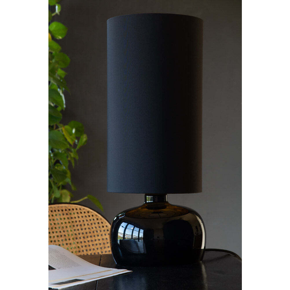 Retro Seventies Black Table Lamp With Shade - image 1