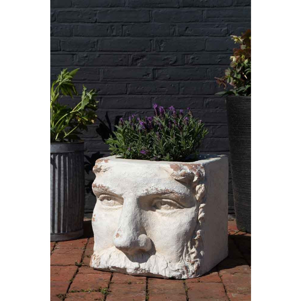 Large Rustic Stone Effect Classical Face Planter - image 1