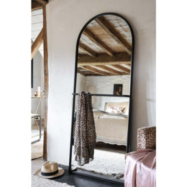 Tall Black Floor Mirror With Hanging Rail