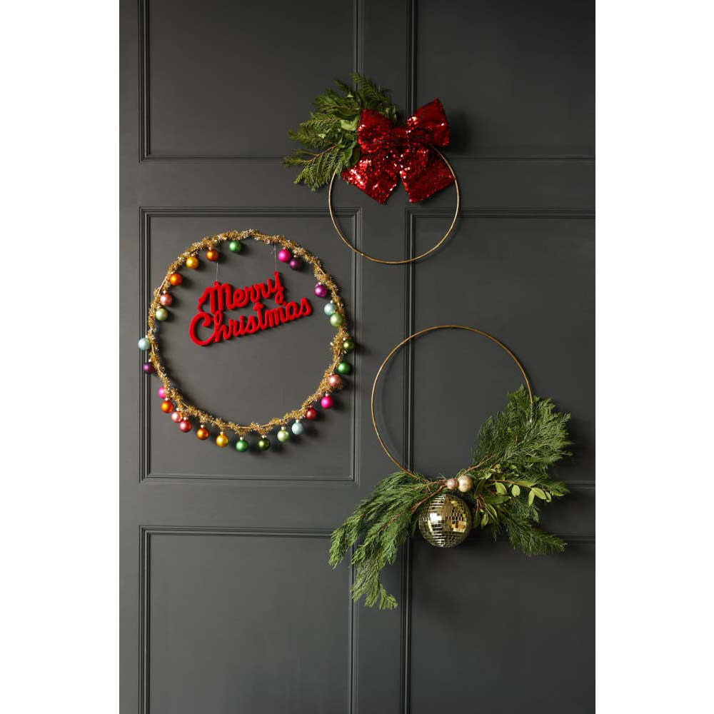 Set Of 3 Golden Wire Wreaths - image 1