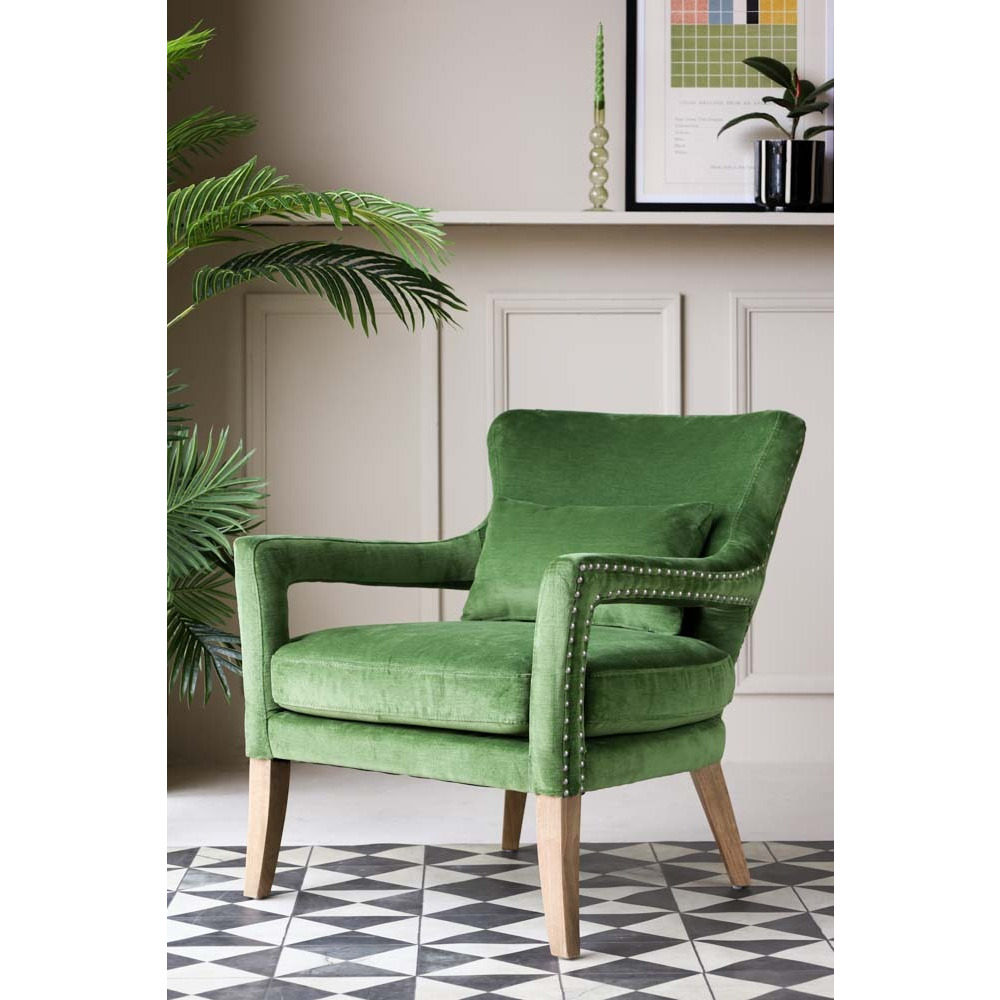 Gorgeous Green Velvet Armchair - image 1
