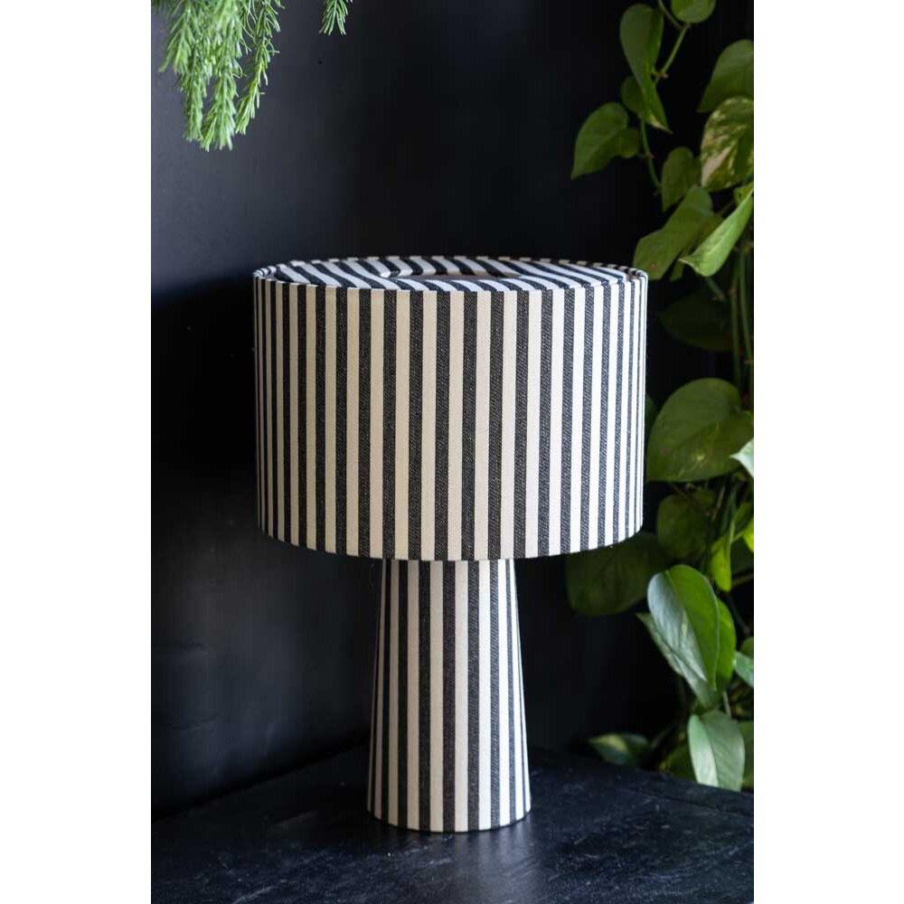 Black & White Stripe Table Lamp - image 1