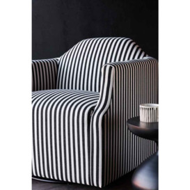 Monochrome Striped Swivel Chair - thumbnail 2