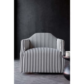 Monochrome Striped Swivel Chair - thumbnail 3