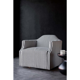 Monochrome Striped Swivel Chair - thumbnail 1