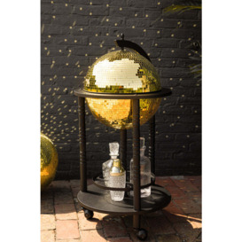 Black & Gold Disco Ball Drinks Trolley Cart