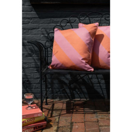 Pink & Coral Stripe Outdoor Garden Cushion - thumbnail 3