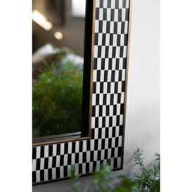 Black & White Checkered Mirror - thumbnail 2