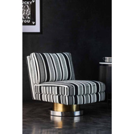 Monochrome Stripe Swivel Chair - thumbnail 1