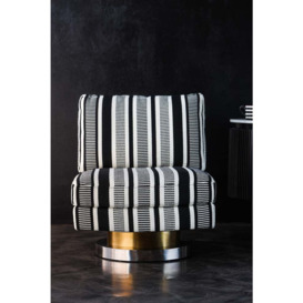 Monochrome Stripe Swivel Chair - thumbnail 3